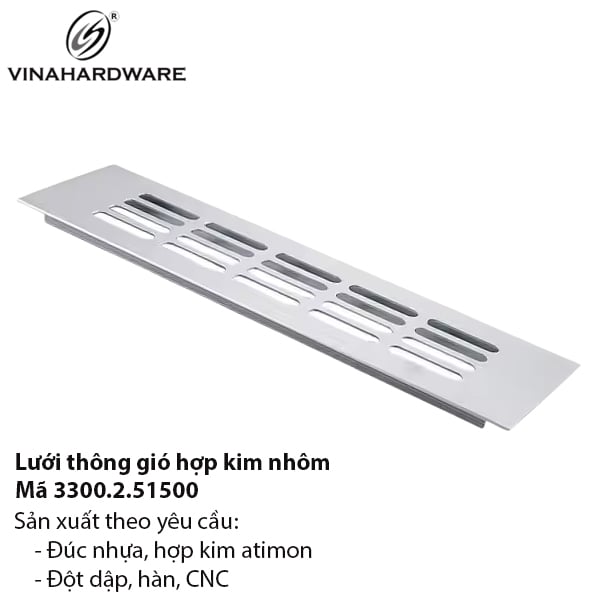 Lưới thông gió nhôm định hình cao cấp – Mã 3300.2.51500