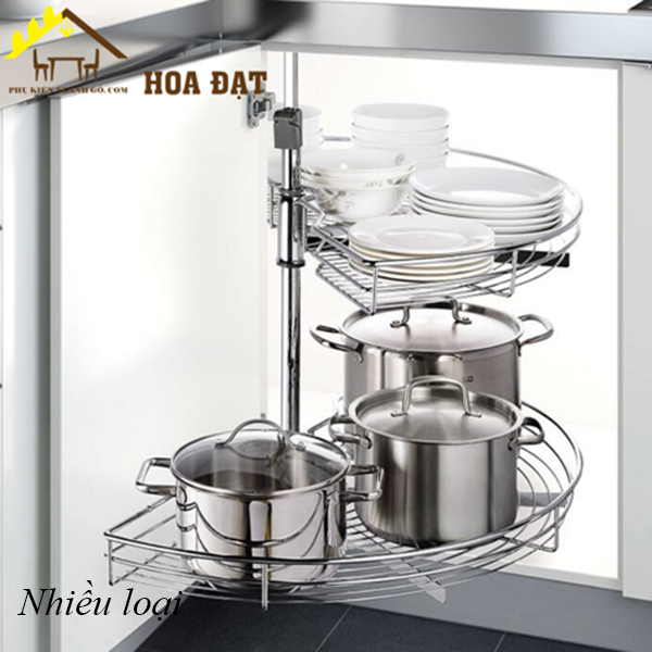 Mâm xoay inox 304 mở 1/2 kích thước 800mm