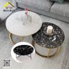 Mặt đá tròn Marble màu đen
