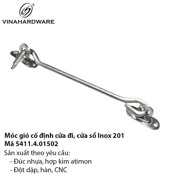Móc gió Vinahardware inox đặc biệt 150mm - Mã 5411.4.01502