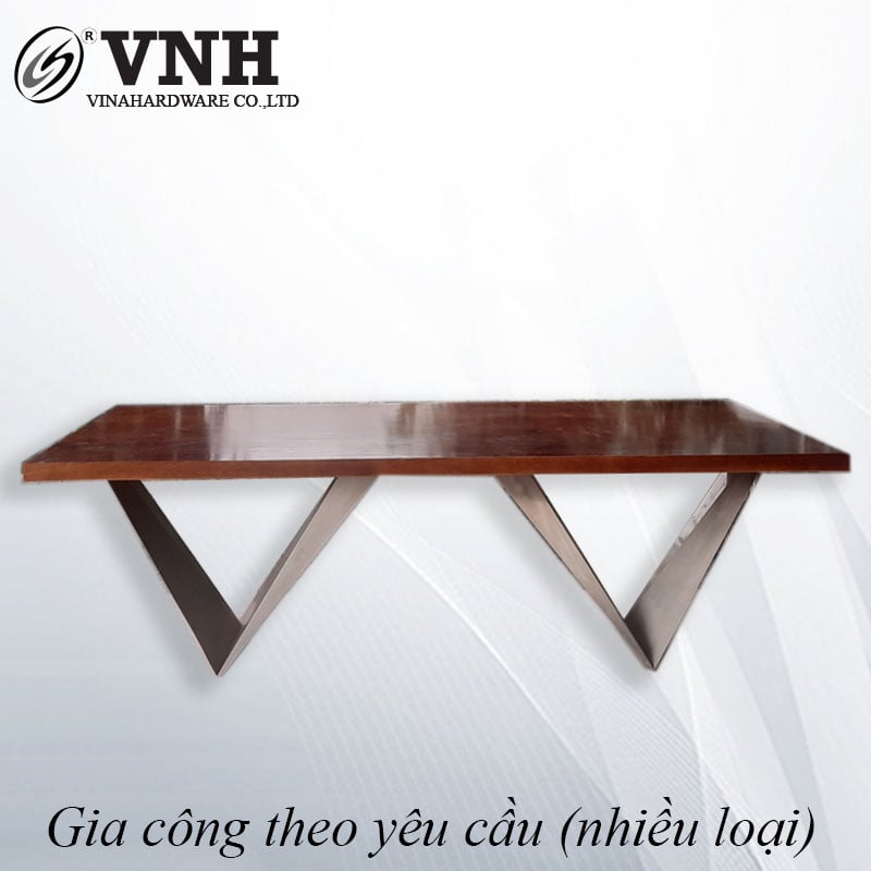 Chân bàn inox 304 Vinahardware, khung bàn inox, dày 1.0 ly (1080x310x