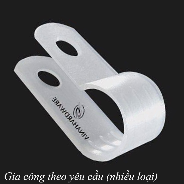 Nẹp dây điện Vinahardware dài 21mm, đường kính trong 4mm, nhựa màu trắng - NDD400R-NDD400R