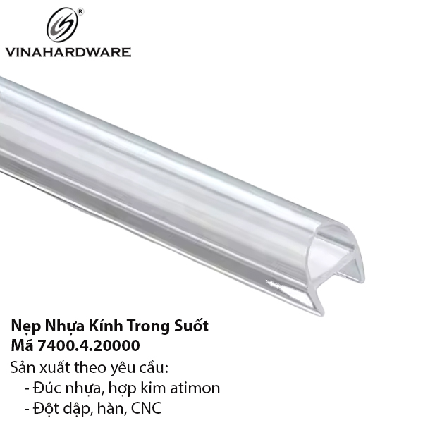 Nẹp Kính Nhựa Dẻo Trong Suốt – Mã 7400.4.20000