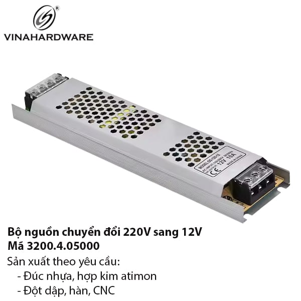 Bộ nguồn LED chuyển đổi 220V sang 12V Vinahardware - Mã 3200.4.05000