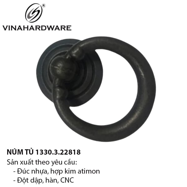 Núm tay nắm tủ màu đồng đen 1330.3.22818
