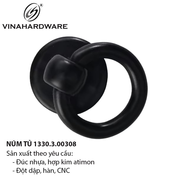 Tay nắm khoen tròn Vinahardware phi 30mm - HD030GC