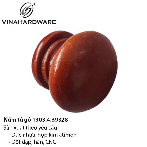 Núm tay nắm gù gỗ hàng sơn bóng màu đậm 1303.4.39328