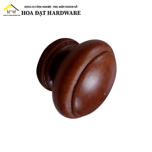 Núm tay nắm gỗ Vinahardware 34x26 màu nâu đỏ HD0265