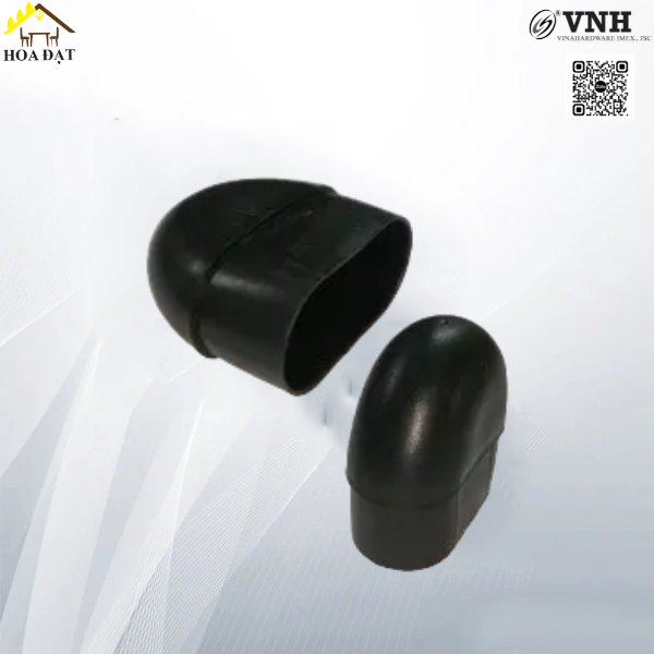 Nút nhựa oval 30x60mm, màu đen - NN3060B