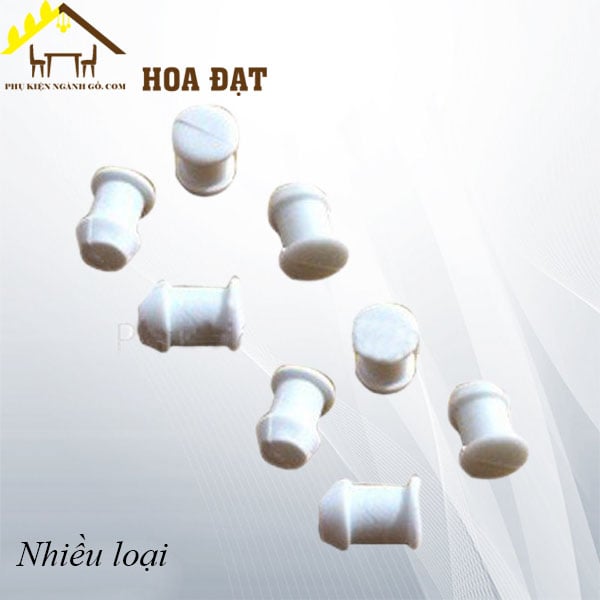 nút bít Vinahardware phi 8, dài 13mm, màu trắng WC0813W-WC0813W