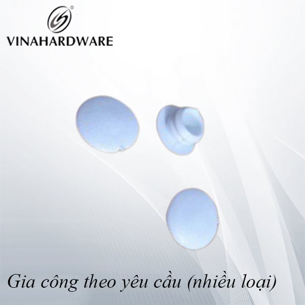 Nút bít màu trắng sữa Vinahardware, 2 sọc gân, phi 10 WC010WH