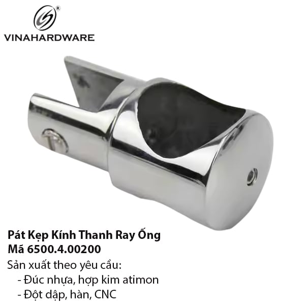 Pát Kẹp Kính Cho Ray Tròn Ø20mm – Mã 6500.4.00200