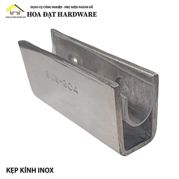 Kẹp kính chữ nhật inox 304 - H00I10