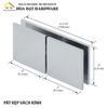 Kẹp Kính Vuông Inox 304 – Mã 6500.2.00121