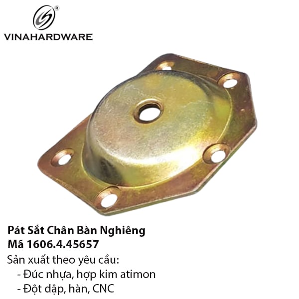 Pát Sắt Gắn Chân Bàn Nghiêng 65x65mm – 1606.4.45657