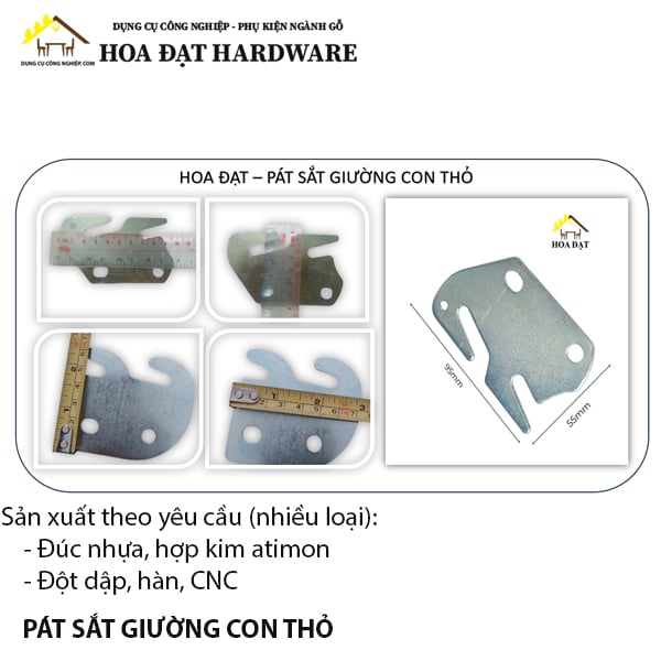 Pat (bas) giường hình con thỏ Vinahardware