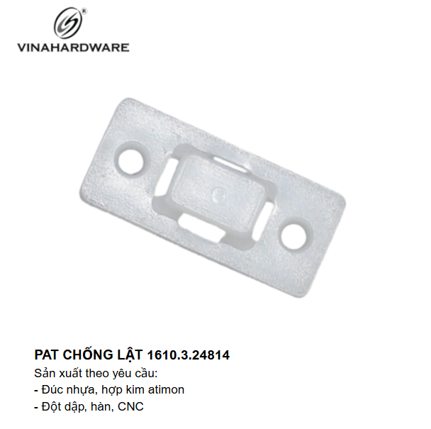 Pat nhựa ( Bas) chống lật Vinahardware, chống ngã tủ 21*47mm, loại tốt - P22481
