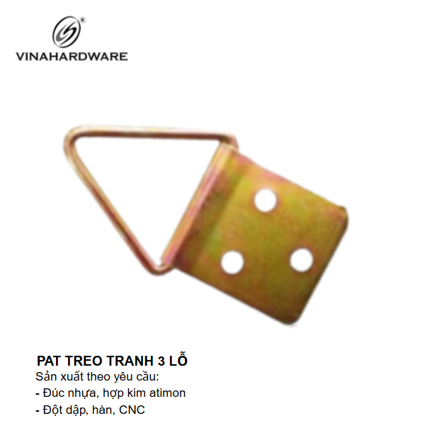 Pat treo tranh 3 lỗ xi bảy màu Vinahardware