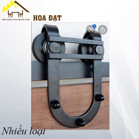 Phụ kiện cửa lùa ray 2.7 mét Vinahardware, bánh xe phi 60mm, bộ 8 bánh xe VINA001235-VINA001235