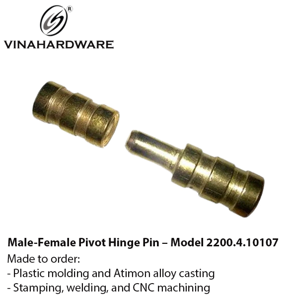 Chốt đồng âm dương 2200.4.10107 – Cốt xoay giấu trục nhỏ gọn