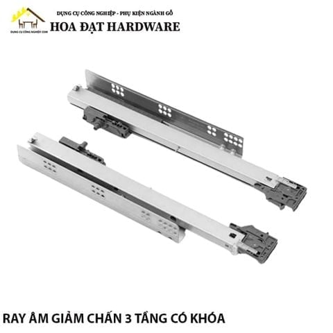 Ray âm giảm chấn DTC 3 tầng có khóa
