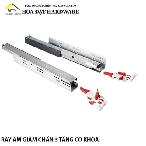 Ray âm giảm chấn KAV 3 tầng có khóa