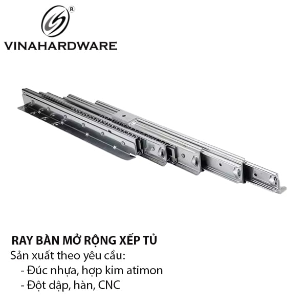Ray trượt bàn mở rộng Vinahardware loại xếp gọn 5 tầng 1180.4.03300