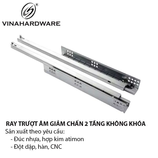 Ray âm giảm chấn Vinahardware 2 tầng không khóa