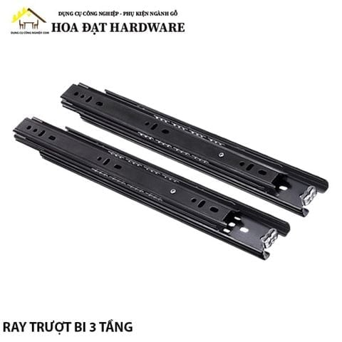 Ray trượt bi 3 tầng bản 35mm màu đen 1121.4.04250