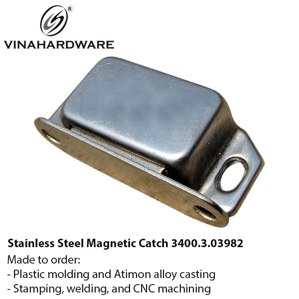 Nam châm cửa lớn Vinahardware bằng Inox VN1 M398I15-M398I15