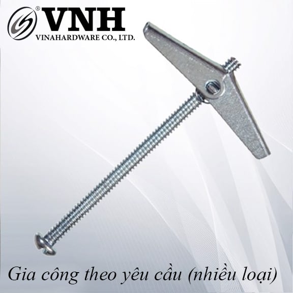 Tán chuồn kèm bulong Vinahardware loại M4x80mm TC0480Z-TC0480Z