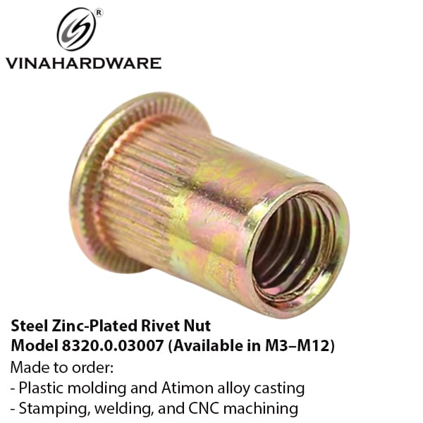 Tán rút mạ kẽm 8320.0.03007