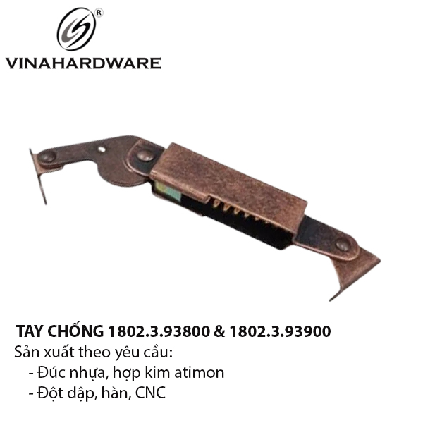 Tay nâng cửa tủ đứng Vinahardware, màu giả cổ vàng - LD938S