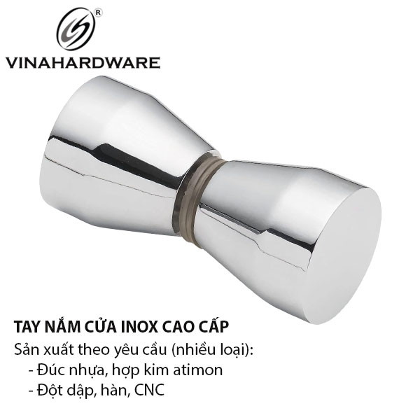 Núm tay nắm cửa kính inox 6700.1.00223