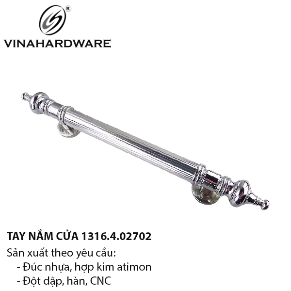 Tay nắm cửa đi Vinahardware loại 22x270mm trắng 1316.4.02702
