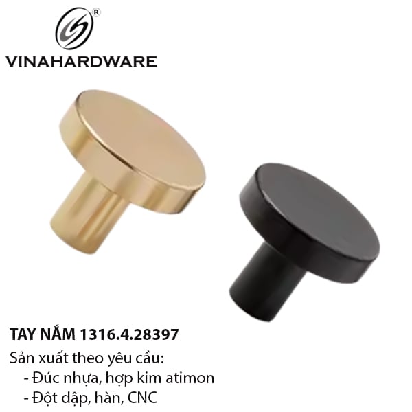 Tay nắm tròn Vinahardware kích thước 28x32mm