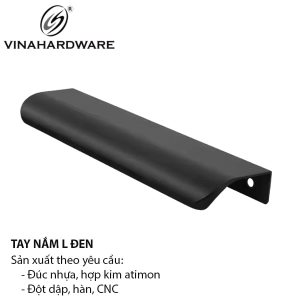 Tay nắm âm tủ nhôm Vinahardware - Mã 1324.4.01286