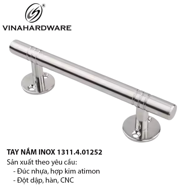 Tay nắm cửa phi 12mm inox 201 dài 125mm 1311.4.01252