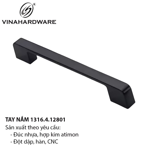 Tay nắm hợp kim Vinahardware, màu đen - HD009D128