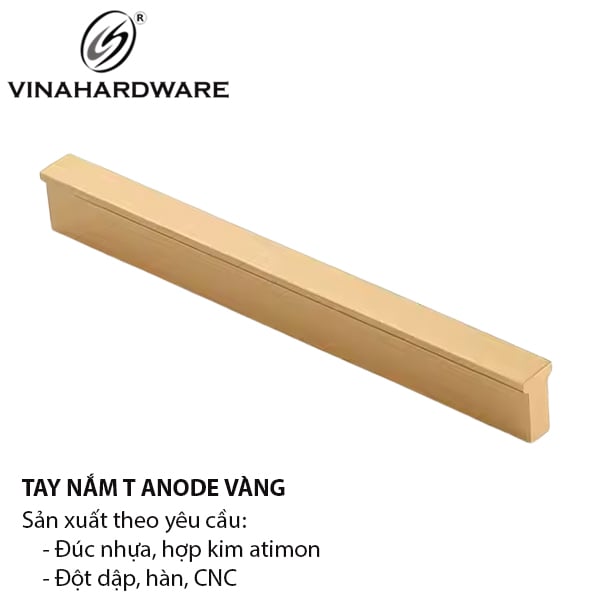 Tay nắm chữ T Vinahardware màu vàng