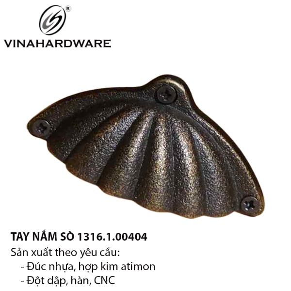 Tay nắm tủ kiểu sò 1316.1.00404 (MOQ Xuất khẩu)