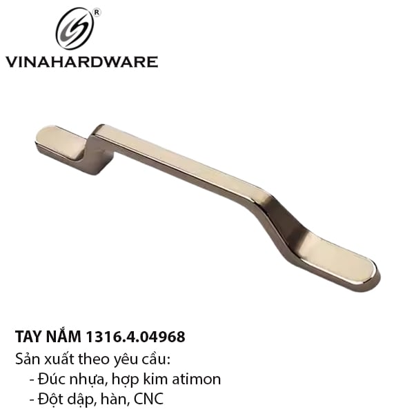 Tay nắm Vinahardware loại 96mm, tổng dài 155mm, màu vàng Vina