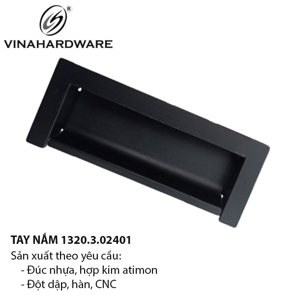 Tay nắm âm tủ Vinahardware loại 96mm (Xuất khẩu) 1320.3.02401