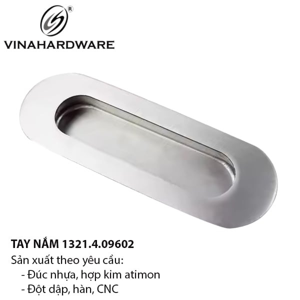 Tay nắm âm tủ loại 96mm inox 201 1321.4.09602