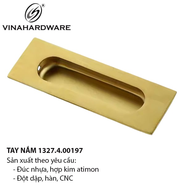 Tay nắm âm Vinahardware hợp kim mạ vàng đồng (Hàng cao cấp) 1327.4.00197