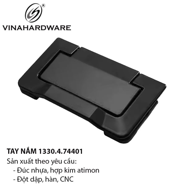 Tay nắm móc Vinahardware kích thước 74x40mm, màu đen 1330.4.74401