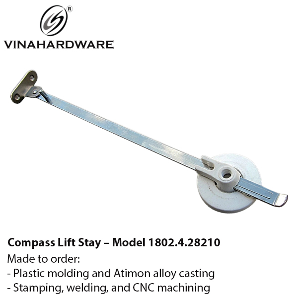 Tay nâng cửa tủ mở lật 210mm – Mã 1802.4.28210