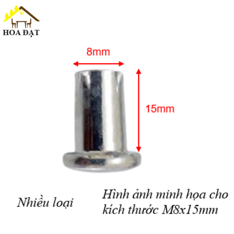 Tán dù Vinahardware loại M8, inox 304-SC930M815IN