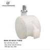Bánh xe nhựa, tyren, có khóa, trắng trong Vinahardware