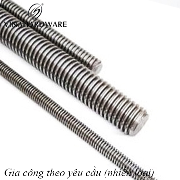 Ty ren Vinahardware kích thước 10mm,dài 2000mm màu trắng kẽm - TR1020-TR1020